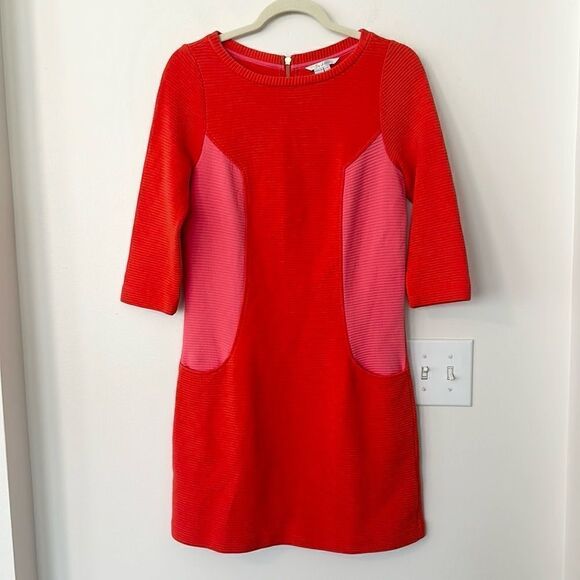 Boden Ribbed 2 Tone Crewneck  Dress 4 - Picture 1 of 7